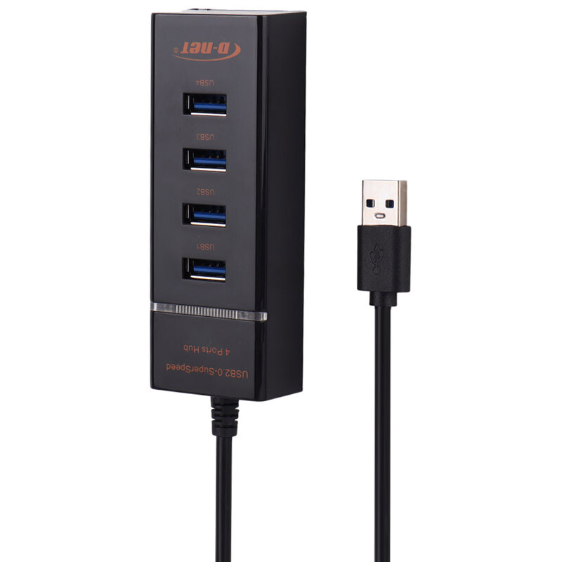 هاب 4 پورت USB 2.0 دی نت DT-423 طول 1.2 متر