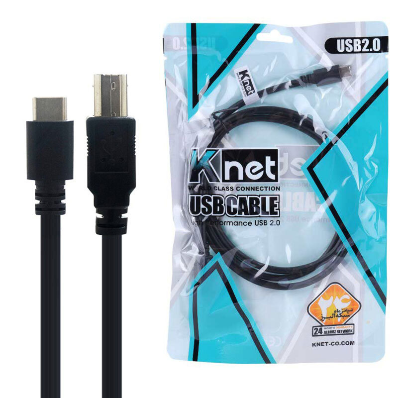 کابل پرینتر Type-C کی نت K-C80 K-CUPC2012 طول 1.2 متر