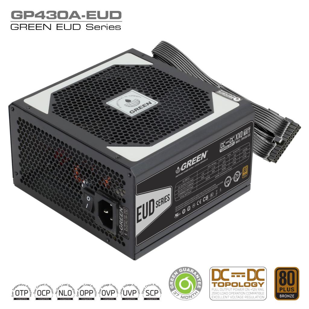 پاور 430 وات گرین Green GP430A-EUD White