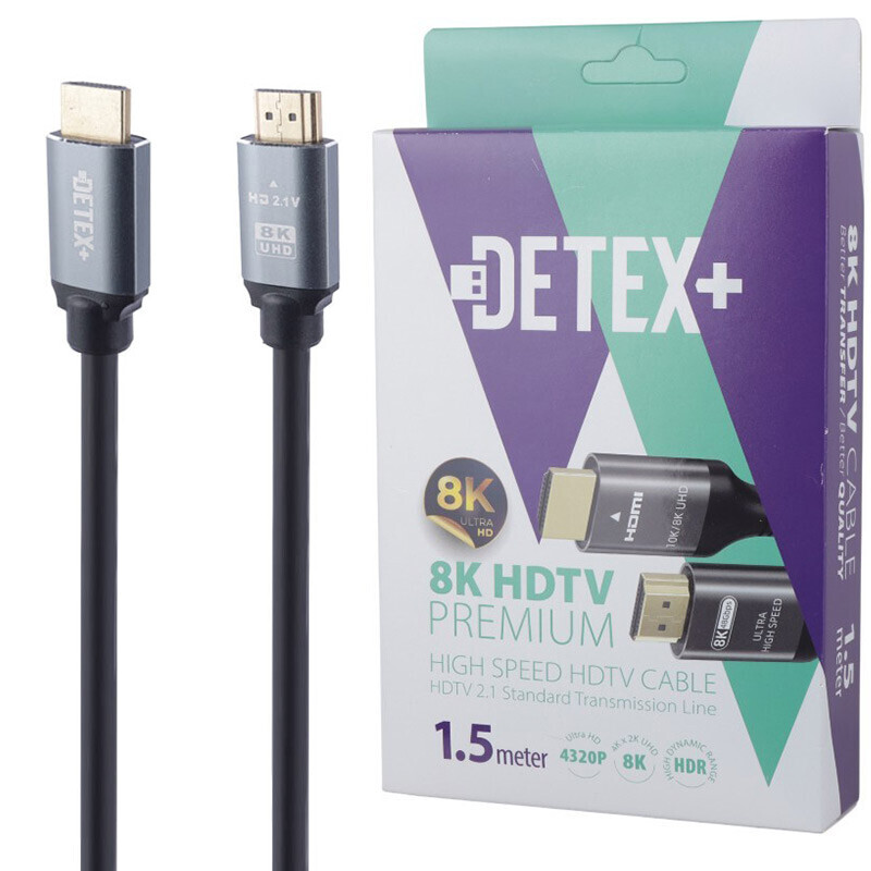 کابل HDMI 8K دیتکس پلاس +Detex طول 3 متر
