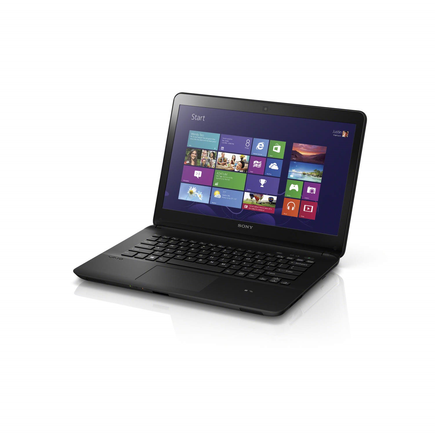 لپ تاپ استوک سونی 14 اینچی مدل SVE141J11W Core i3-3110 Ram 4Gb Ssd 128Gb